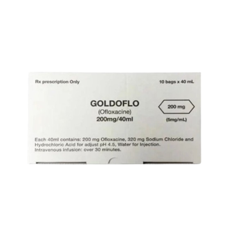 Thuốc Goldoflo 200mg/40ml của Thụy Sỹ điều trị nhiễm khuẩn da, hô hấp, tiết niệu và nhiễm khuẩn huyết (Chai 40ml)
