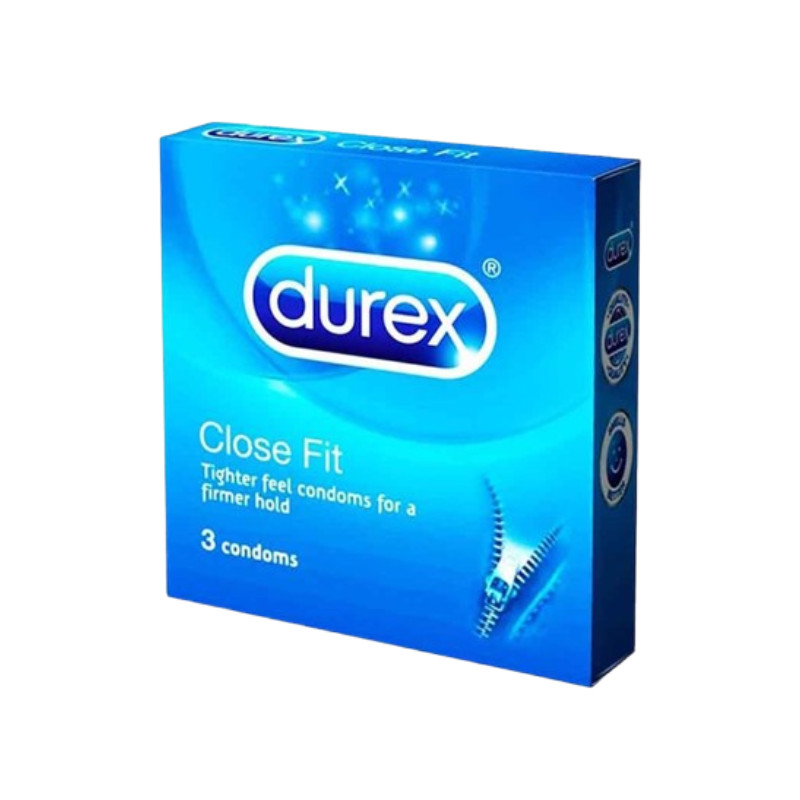 Bao cao su Durex Close Fit của Thái Lan hỗ trợ tránh thai và giảm nguy cơ lây truyền các bệnh qua đường tình dục (Hộp 3 cái)
