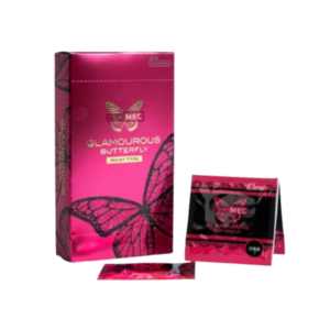Bao cao su Glamourous Butterfly Moist Type Jex của Nhật hỗ trợ ngừa thai, tăng độ ẩm và giảm ma sát khi quan hệ (Hộp 12 cái)