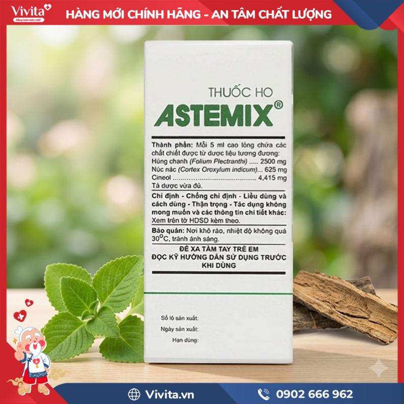 Thành phần của thuốc ho Astemix An Thiên