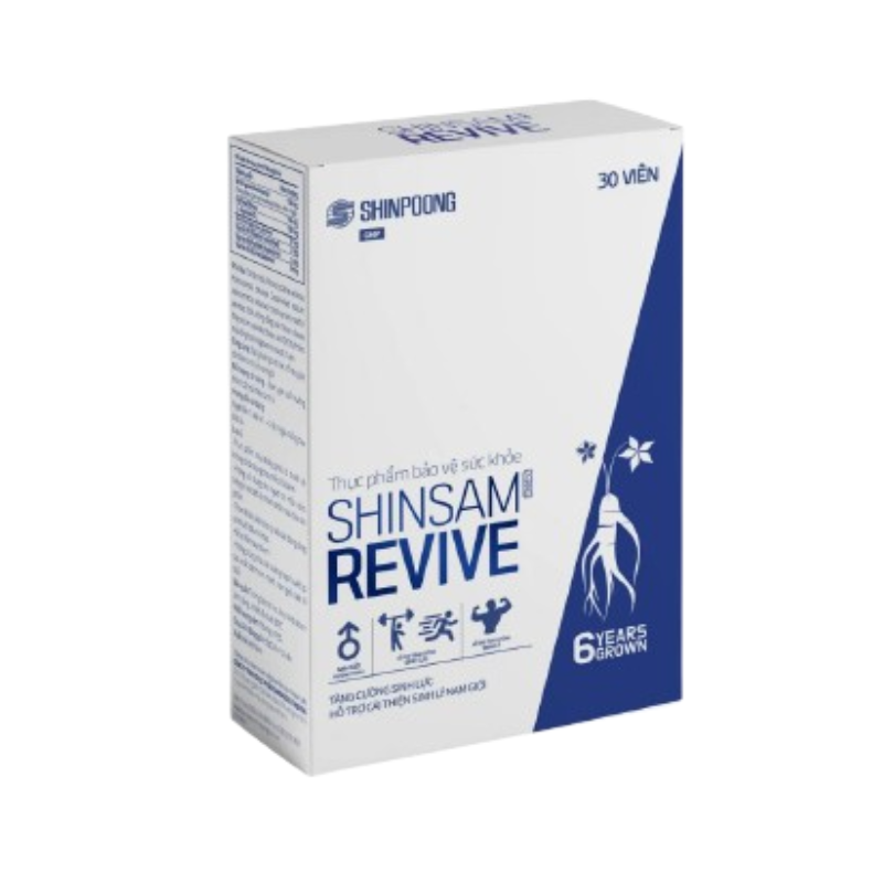 Viên uống Revive Shinsam Shinpoong hỗ trợ tăng cường sinh lực, cải thiện sinh lý nam giới (Hộp 30 viên)