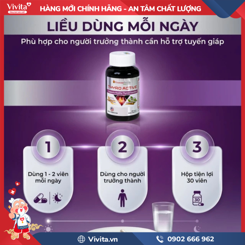 Cách dùng của Thyro Active Vitamins For Life