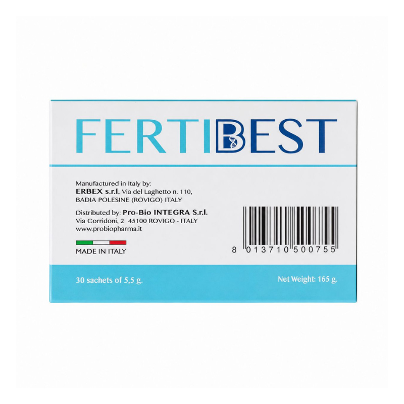 Fertibest của Ý hỗ trợ sức khỏe sinh sản nam giới, bổ sung dưỡng chất giúp cải thiện chất lượng tinh trùng (Hộp 30 gói)