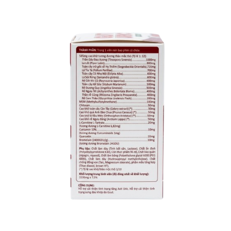Viên uống GUTURIC SUPPORT hỗ trợ giảm acid uric, hỗ trợ giảm sưng đau khớp do gout (Hộp 30 viên)