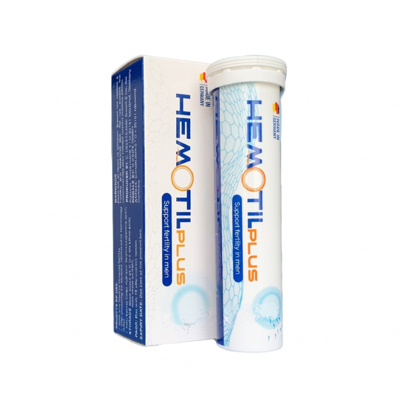 Viên sủi Hemotil Plus của Đức hỗ trợ cải thiện chất lượng tinh trùng và sức khỏe sinh sản nam giới (Hộp 1 tuýp 10 viên)