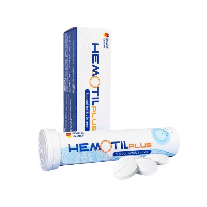 Viên sủi Hemotil Plus của Đức hỗ trợ cải thiện chất lượng tinh trùng và sức khỏe sinh sản nam giới (Hộp 1 tuýp 10 viên)