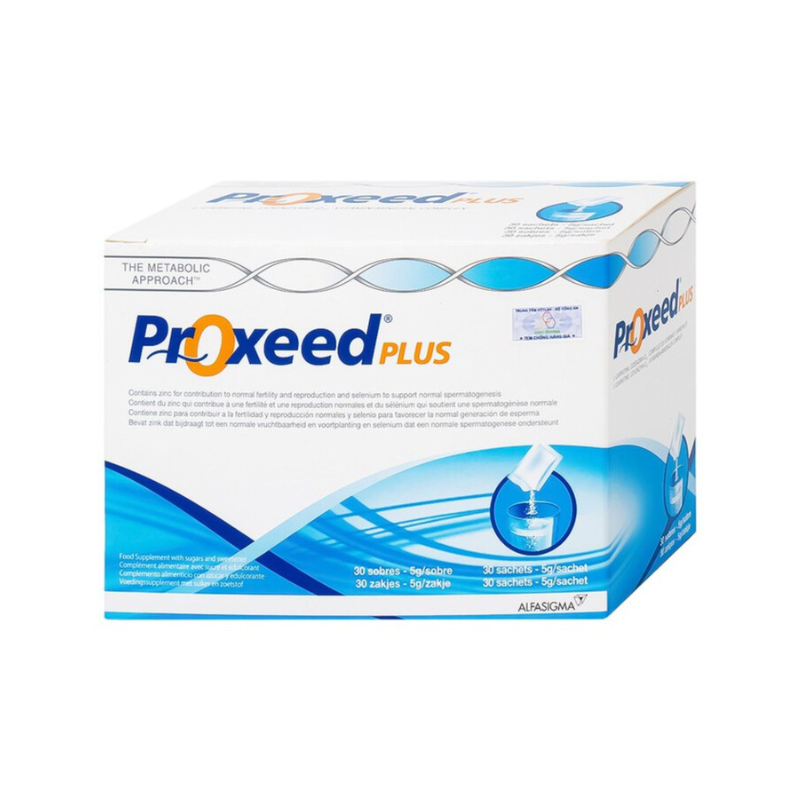 Bột Proxeed Plus của Ý hỗ trợ sức khỏe sinh sản nam giới, cải thiện chất lượng tinh trùng (Hộp 30 gói x 5g)