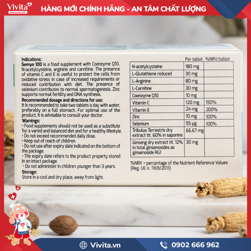 Thành phần của Semyn 100