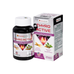 Viên uống Thyro Active Vitamins For Life của Mỹ bổ sung L-Tyrosine, I-ốt, hỗ trợ tăng cường chức năng tuyến giáp (Hộp 30 viên)