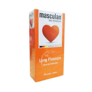 Bao cao su Masculan Long Pleasure hỗ trợ ngừa thai, giảm nguy cơ lây truyền bệnh qua đường tình dục và kéo dài thời gian quan hệ (Hộp 10 cái)