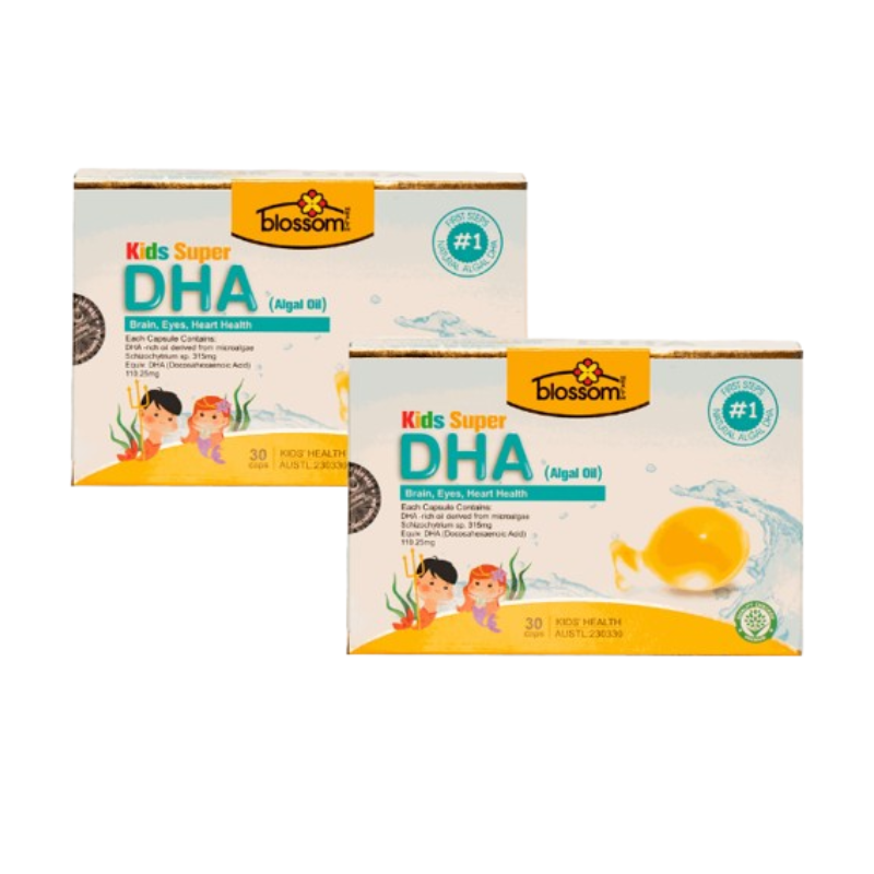Kids Super DHA Blossom của Úc hỗ trợ bổ sung DHA, phát triển não bộ và thị lực cho trẻ (Hộp 30 viên)