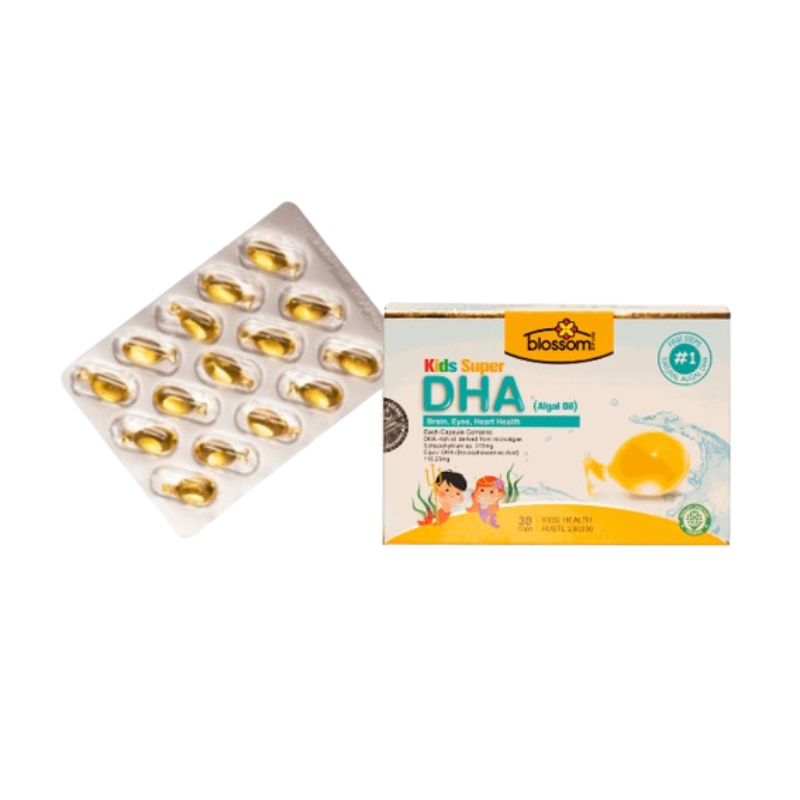 Kids Super DHA Blossom của Úc hỗ trợ bổ sung DHA, phát triển não bộ và thị lực cho trẻ (Hộp 30 viên)