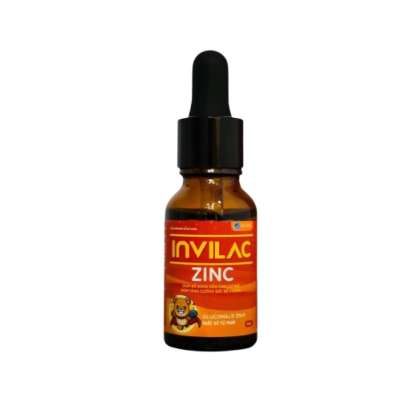 Invilac ZinC giúp bổ sung kẽm cho cơ thể, hỗ trợ nâng cao sức đề kháng (Hộp 15ml)