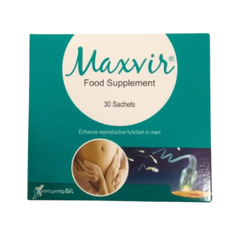 Maxvir Food Supplement của Bồ Đào Nha hỗ trợ cải thiện sức khỏe sinh sản nam giới (Hộp 30 gói)