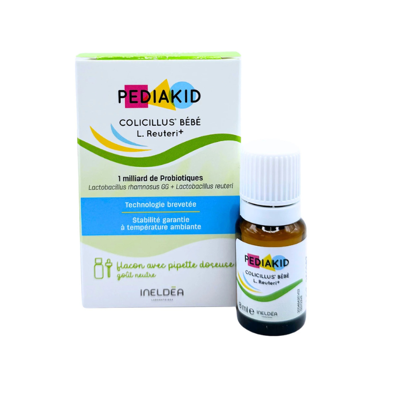 Pediakid Colicillus Bébé L.Reuteri+ của Pháp bổ sung lợi khuẩn, hỗ trợ cải thiện hệ vi sinh đường ruột và rối loạn tiêu hóa (Hộp 1 chai 8ml)
