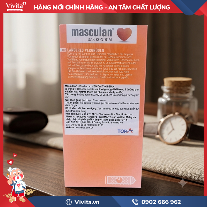 Thành phần của Bao cao su Masculan Long Pleasure