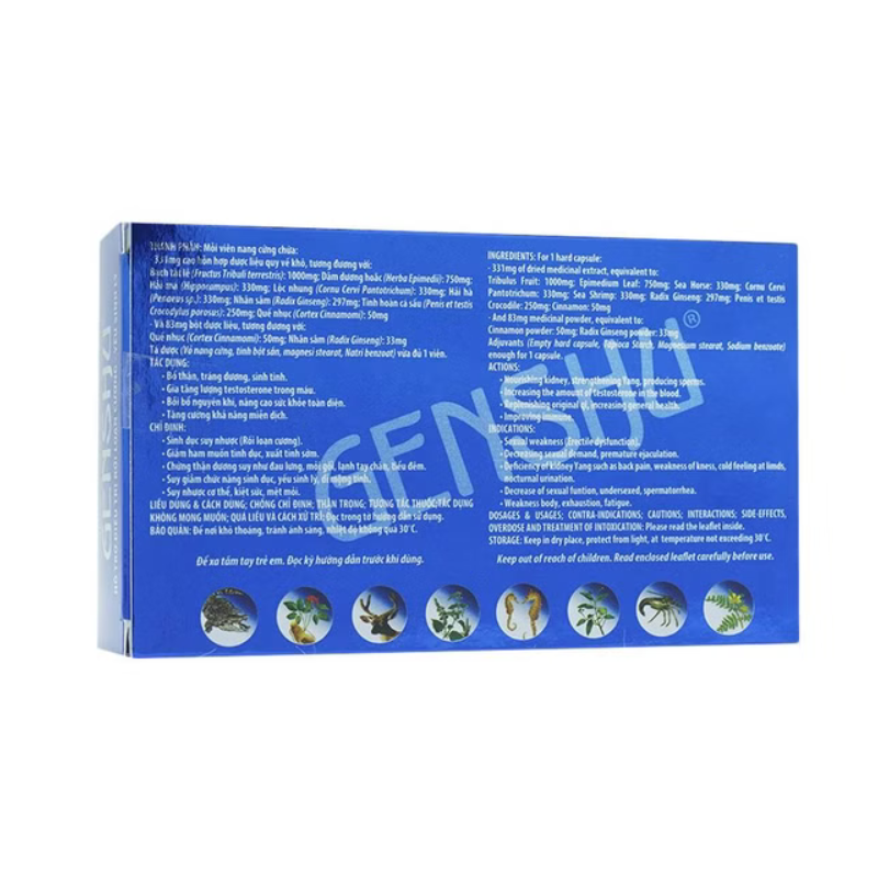 Thuốc Genshu Sagopha hỗ trợ điều trị rối loạn cương, yếu sinh lý (Hộp 3 vỉ x 10 viên)