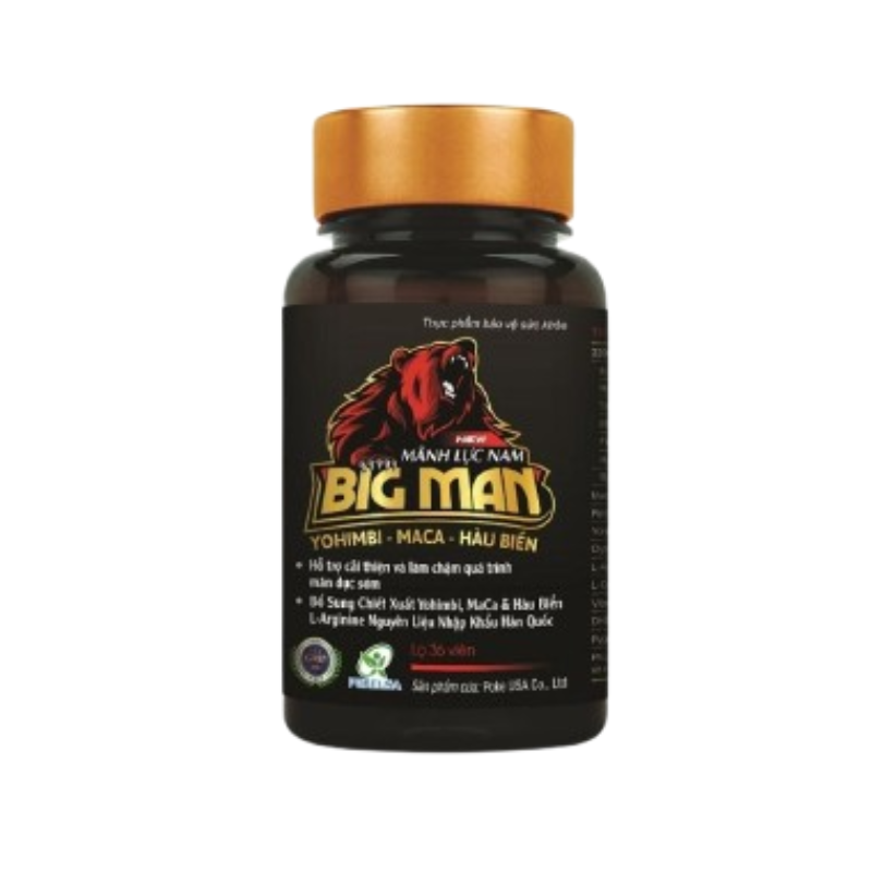 New Mãnh Lực Nam Big Man hỗ trợ bổ thận, tráng dương và chăm sóc sức khỏe sinh lý nam giới (Hộp 36 viên)