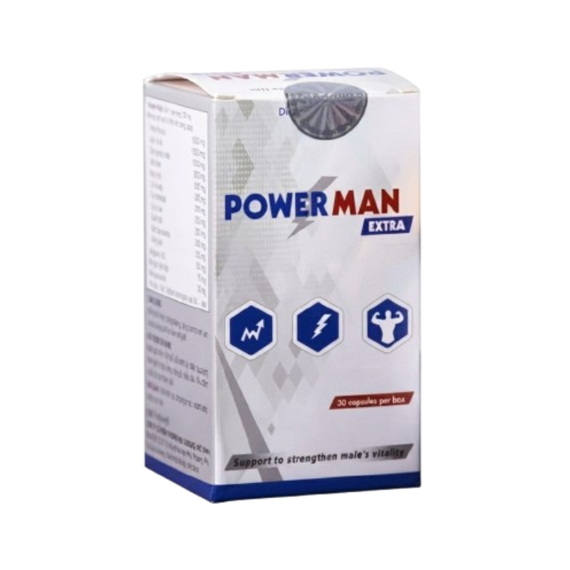 Viên uống Power Man Extra hỗ trợ tăng cường sinh lý nam (Hộp 1 lọ 30 viên)